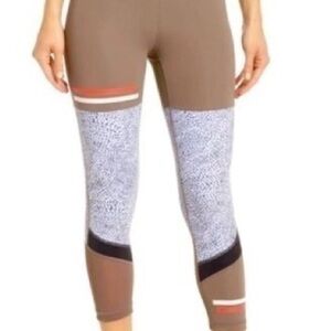 Zella Brown and Gray Performance Leggings